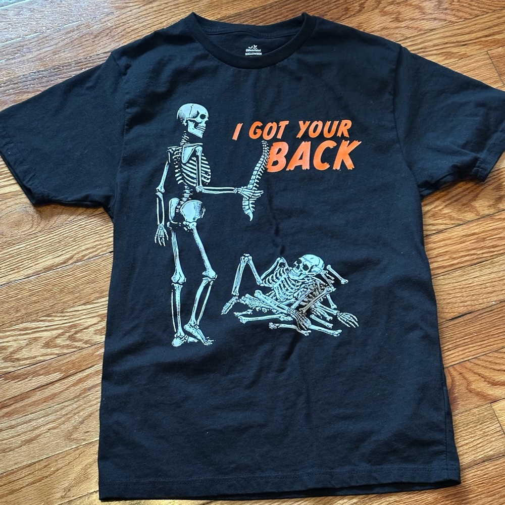 Men’s “I got your back” Black Skeleton Graphic Tee